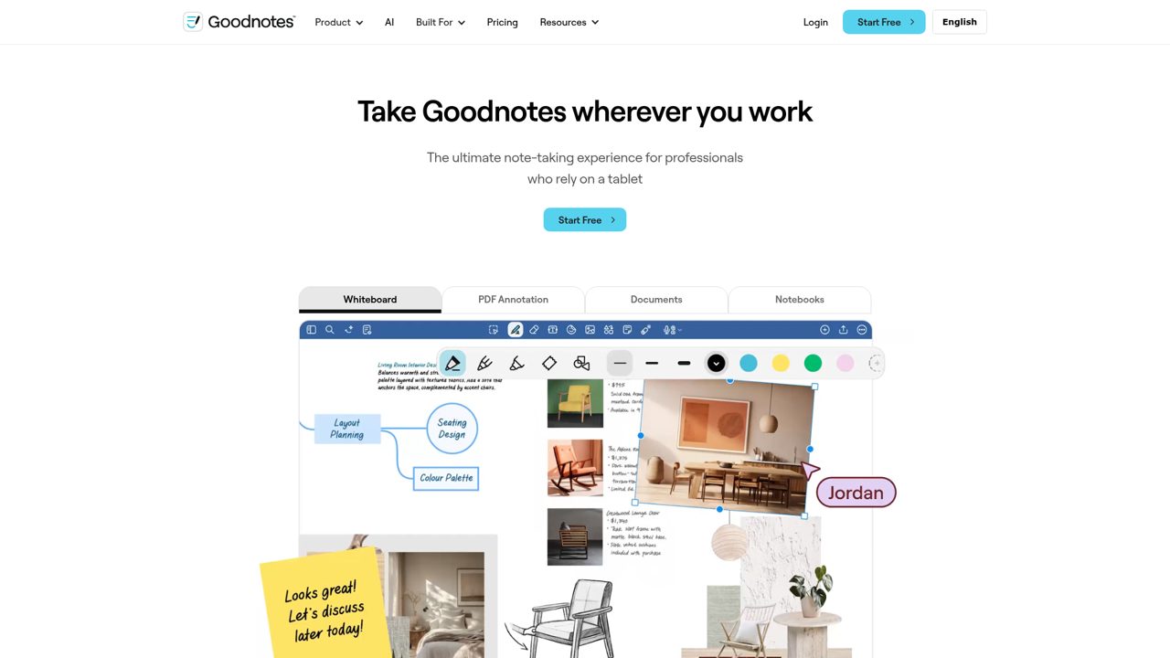 Screenshot of Goodnotes