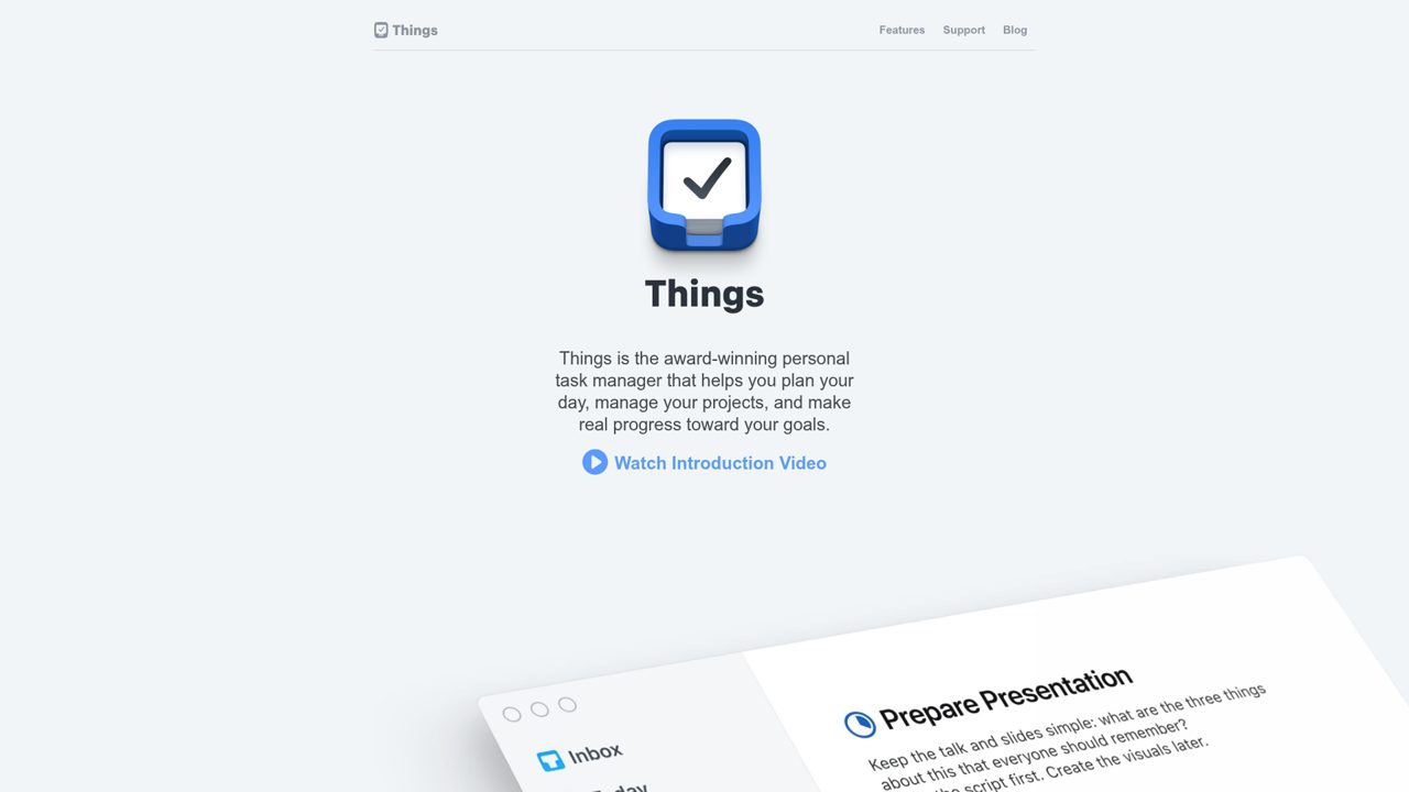 Screenshot of Things 3