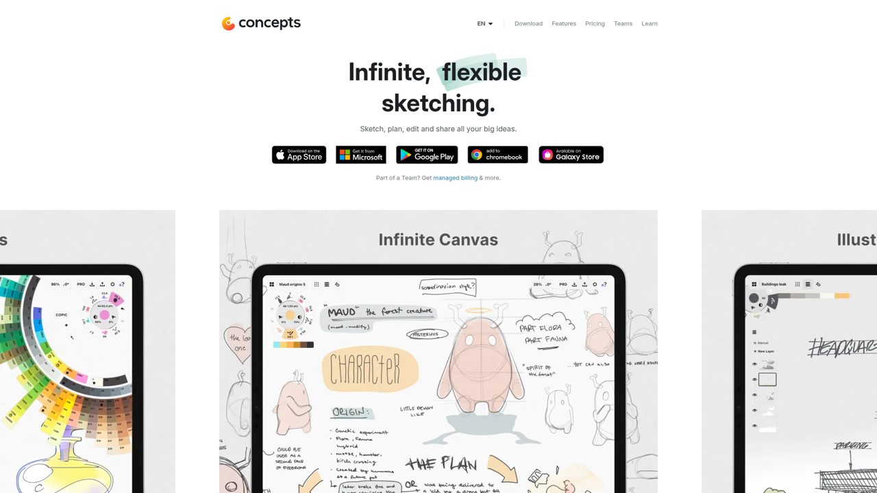 Screenshot of Concepts