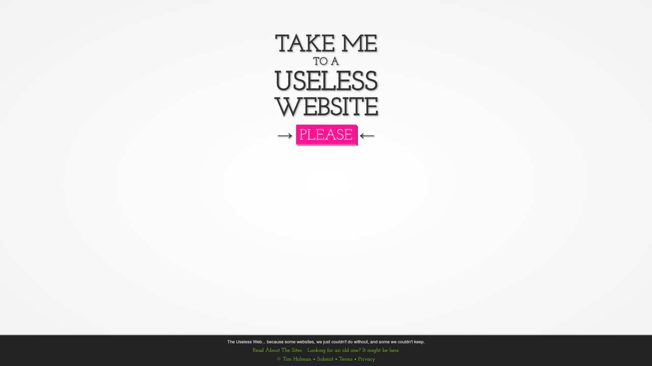Screenshot of The Useless Web